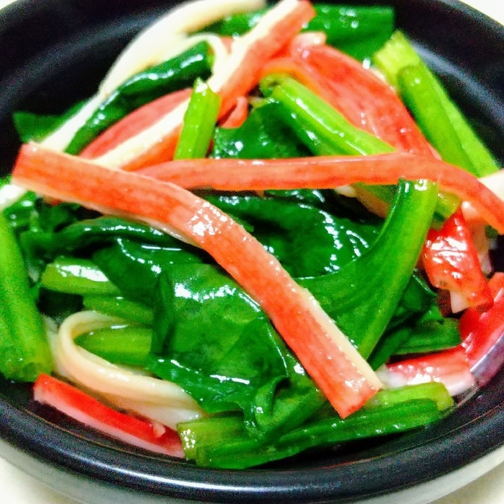 カニカマほうれん草のナムル風